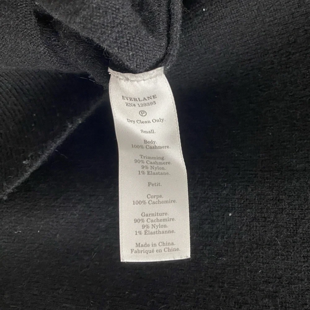 Everlane 100% Cashmere Sweater Black Size S - Picture 6 of 6